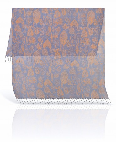 Палантин Женский S20-LEAF/CHARC